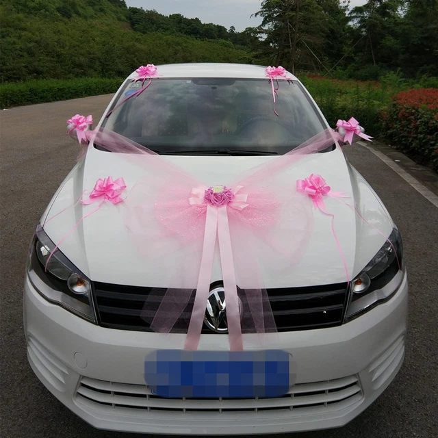 Grand noeud cadeau, lot de 10, décoration Noël, ruban pour sapin, voiture, mariage, argenté