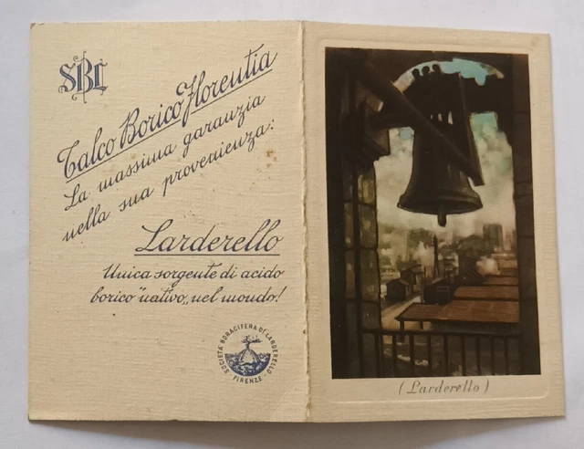 Calendarietto Talco Borico Florentia Larderello 1935 Ottime Condizioni.