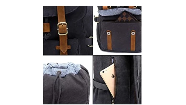 Sac à Dos HERLING CAVENDISH Vintage - Cuir Synthétique, Taille Moyenne (40x30x11 Cm), Unisexe Pour Bureau Et Daily