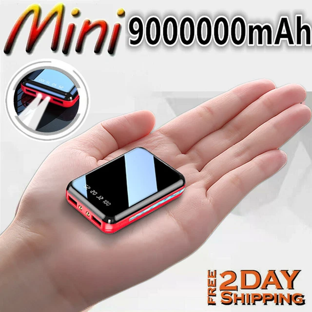 9000000mAh Power Bank Portable Fast Charger Battery Pack 2 USB for Mobile Phone