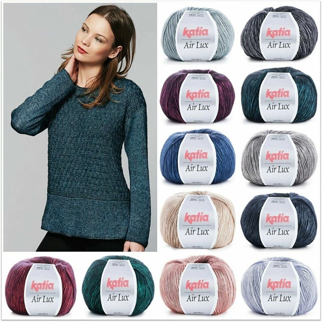 50g Katia Air Lux Strick Häkel Garn Wolle zum Stricken Häkeln GP 119,00€/1kg