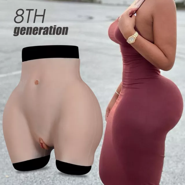 IMI Plus Size Fake Vagina Panties Hip Up Silicone Pants Transgender