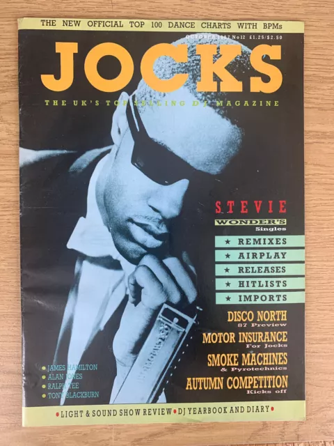 Jocks Magazine October 1987 #12 Stevie Wonder Disco North James Hamilton