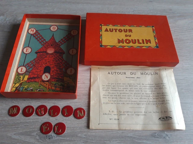 Casse-tête Ancien 'Autour Du Moulin' - Jeu De Réflexion Vintage - Marque N.K. Atlas 1524