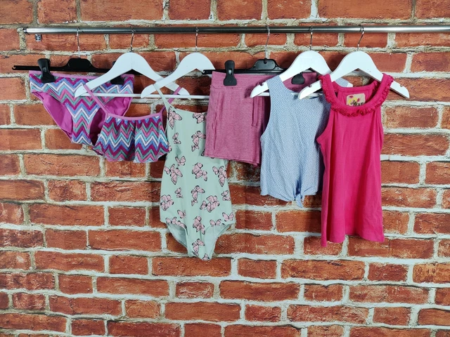 Girls Bundle Age 6-7 Years M&S Next H&M Swimwear Shorts T-Shirt Top Summer 122Cm