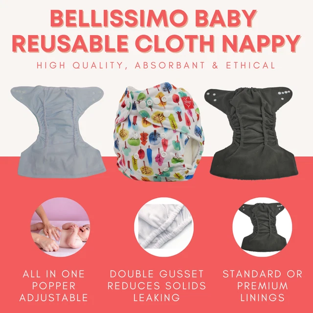 Réutilisable Lingette Couche Bellissimo Baby Couches Insertions 3