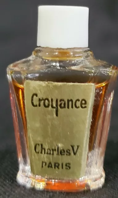 CROYANCE Charles V Paris Parfum de France MINIATURE MINI perfume cologne bottle