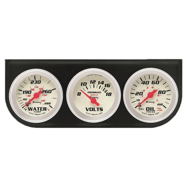 Equus 8200 2&quote; Volt Triple Gauge Kit
