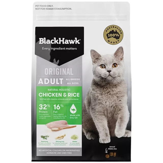 Black Hawk Holistic Adult Cat Food Chicken & Rice 3kg