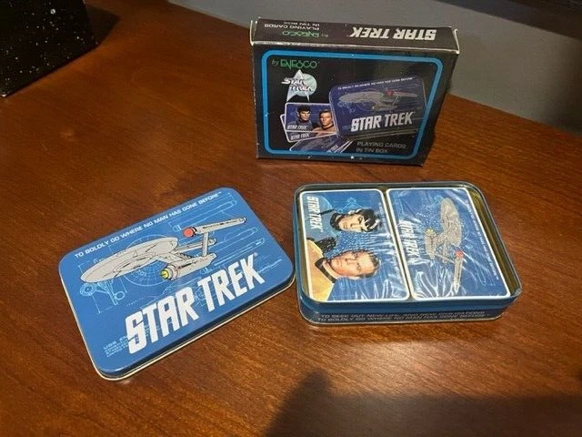 VINTAGE ENESCO ORIGINAL Star Trek Playing Cards With Box And Tin 1992