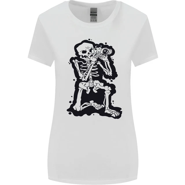 A Skeleton Photographer Photography Womens Wider Cut T-Shirt