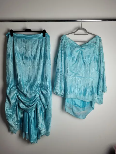Gonna africana e top outfit taglia XXL 22 24 pizzo nigeriano occasione festa