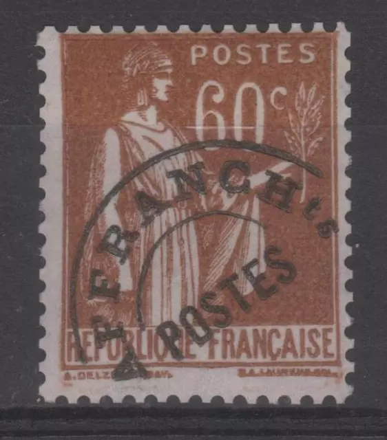 FRANCE STAMP TIMBRE PREOBLITERE N° 72 " TYPE PAIX 60c " NEUF xx TTB L787