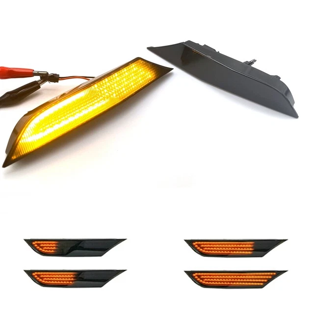 2 PZ LED Dinamico Indicatore Laterale Luci Indicatori di Direzione Lampeggi C6F5