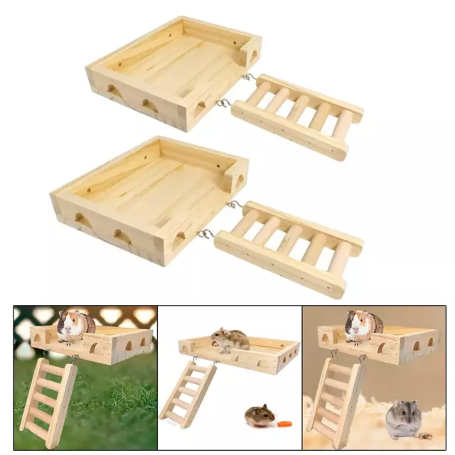 Hamster Holzleiter Spielzeug Vogelkäfig Zubehör Hamster Ständer Plattform
