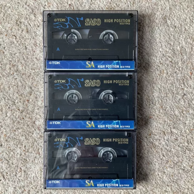 TDK SA90 Used Cassette Tapes 3 Pack