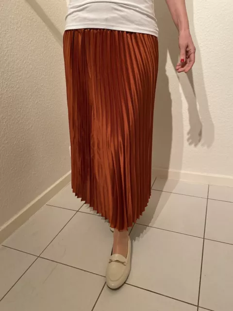 Damen Faltenrock  - Orange,  Gr.: 46,  Top, lässig, Traumhaft Sexy 💋