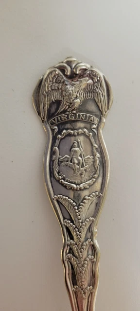 Wm ROGERS & Son AA Souvenir sterling Spoon Virginia Pat. FEB 23 1915