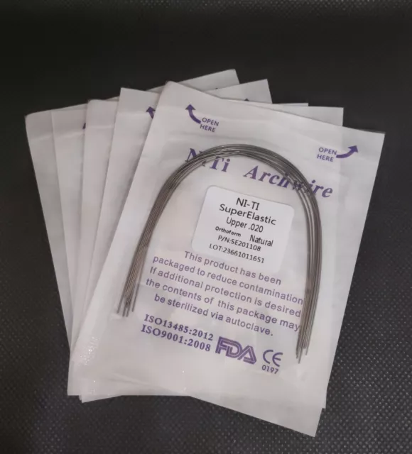 Dental Orthodontic Super Elastic Wire Niti Round Arch Wires Natural Form