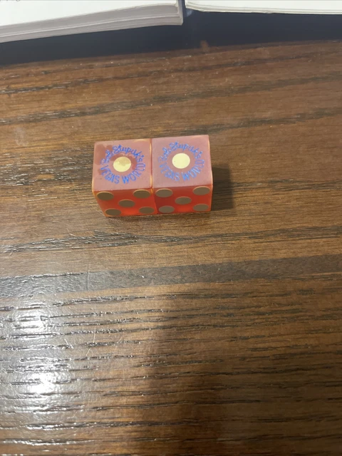 Bob Stupak’s Vegas World Casino Dice L3435 Non Matching Numbers