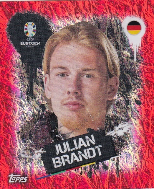 STICKER TOPPS UEFA EURO 2024 JULIAN BRANDT GERMANY # GER 3