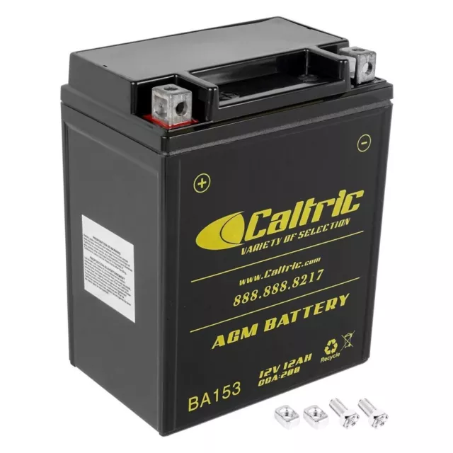 New Caltric AGM Battery For Polaris Sportsman 400 4x4 2005 2009 2010 12V / 12 AH