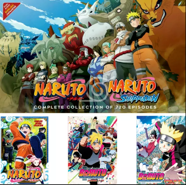 Naruto Naruto Shippuden Episódio 1-720 DVD Coleção completa de