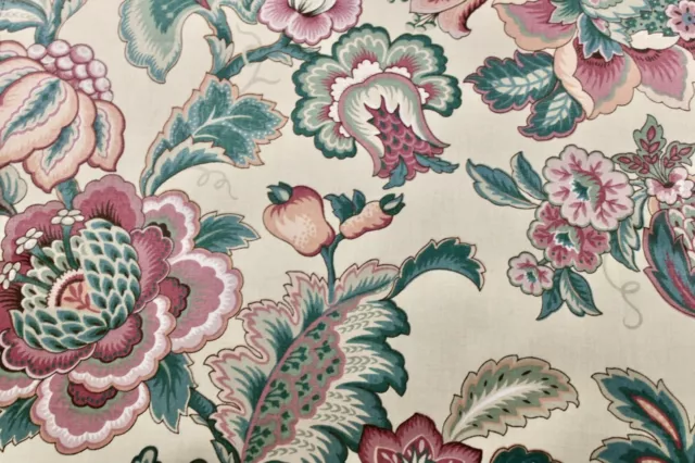 Remanente de tela: Stanley King Studio/Fabricut algodón chintz multicolor floral