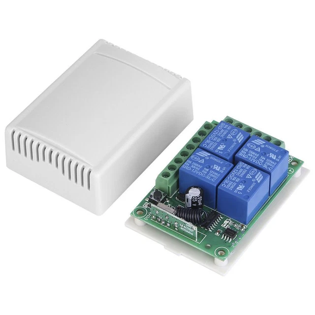 12v 4 Channel Remote Control 10A Relay NO/NC Latching Momentary 2 Colour Remotes