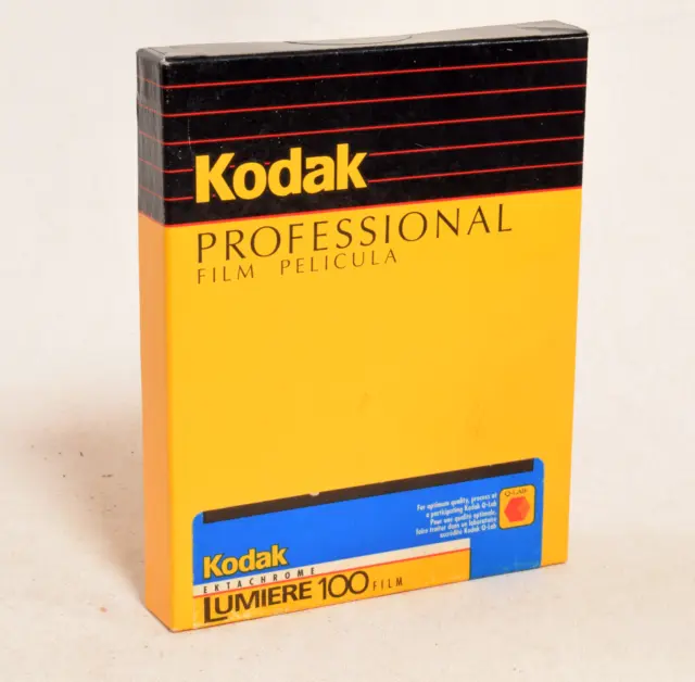 Kodak Lumiere 100 4X5 Color Transparencia Película Caja Sello 10 Shts 1996 Almacenado En Frío