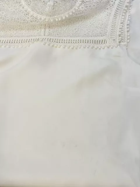 TED BAKER CARSEY Tunic Mini Dress with Lace Yoke in Ivory White TB Size 5 UK 16 45.00 PicClick UK