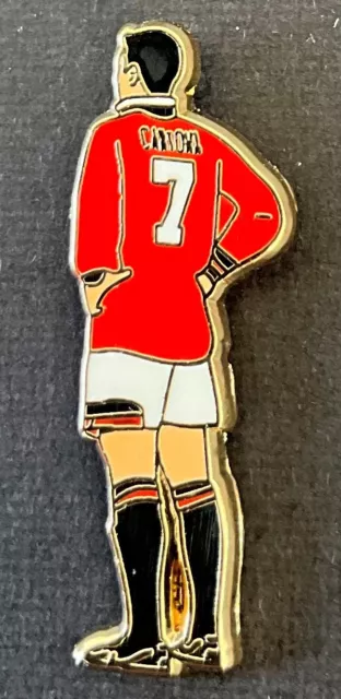 Eric Cantona Man United Legend Iconic Stance Football Souvenir Enamel Pin Badge