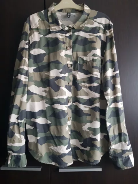 H&m Ladies Camouflage Shirt Size 10