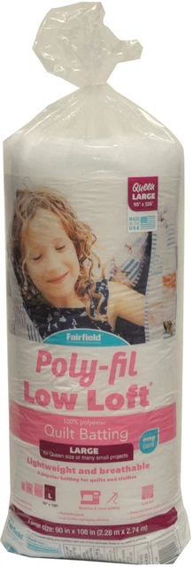 Fairfield Low-Loft Poliéster Vinculado-Reina Talla 90""X108"" -L90B