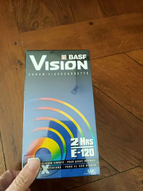 Lot de 4 cassettes VHS BASF VISION 120 - Neuves sous blister