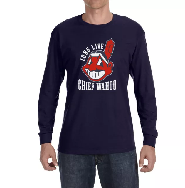 Cleveland Indians Long Live Chief Wahoo Colorblock Raglan Jersey T