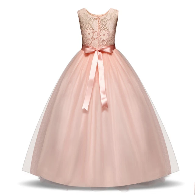 Damigella Principessa Vestito Festa Matrimonio Ragazza Comunione Battesimo