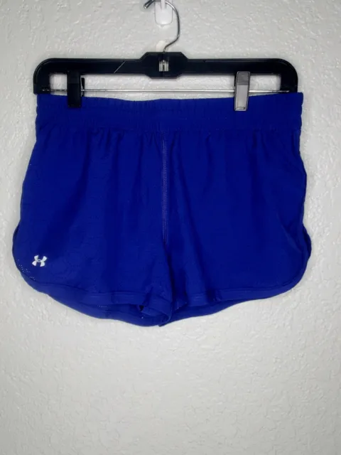 Under Armour Womens Size Small Purple Running Athletic Shorts With Micro Pattern