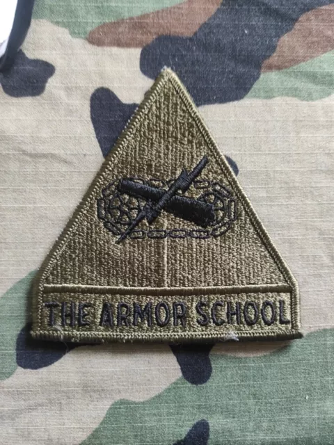 Army Patch Abzeichen Aufnäher der Panzerschule für die Woodland Uniform