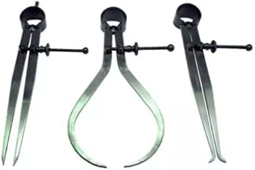 3 Pieces Spring Caliper Set - Inside Outside & Divider 8 Inch / 200 mm -