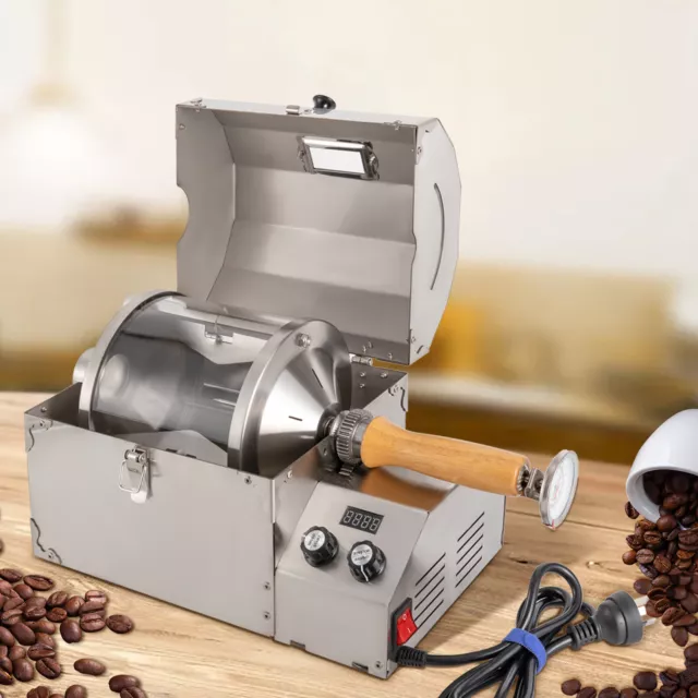 New Electric Home Coffee Roaster Commercial Coffee Bean Baking Machine AC 220V