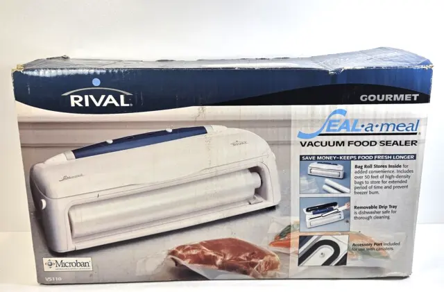Rival Seal-A-Meal: Vacuum Food Sealer VS106 - 1 New 1 Opened Box Of Bags 3  Loose