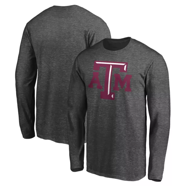 Men's Fanatics Branded Charcoal Texas A&M Aggies Team Logo Long Sleeve T-Shirt