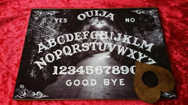 Wooden Ouija Board Spirit Light & Planchette  Instructions Witch EVP