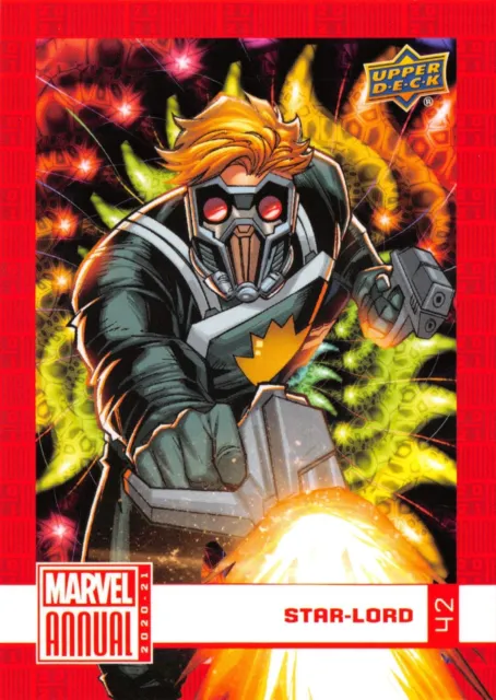 STAR-LORD / Marvel Annual 2020-21 FRACTAL PARALLEL BASE Trading Card #42