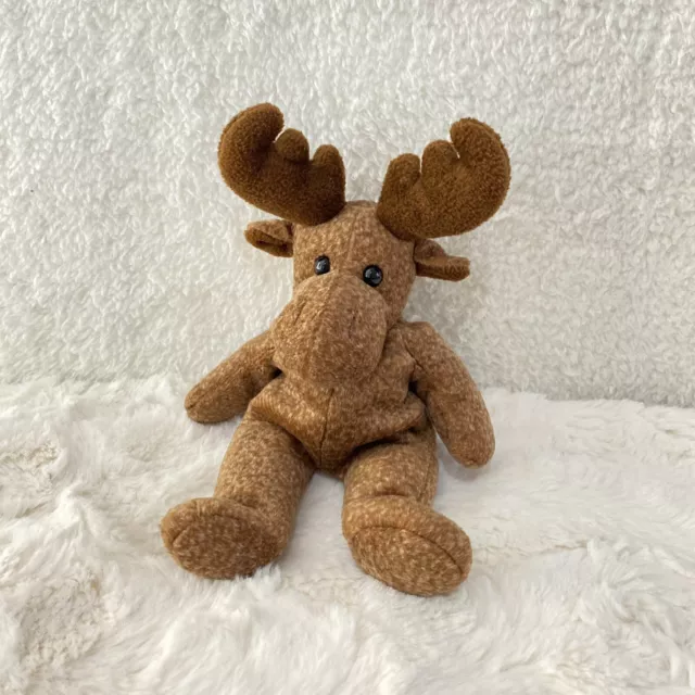 Stuffed Animal Toy Moose MARY MEYER Bean Bag Plush 9" Vintage 1996