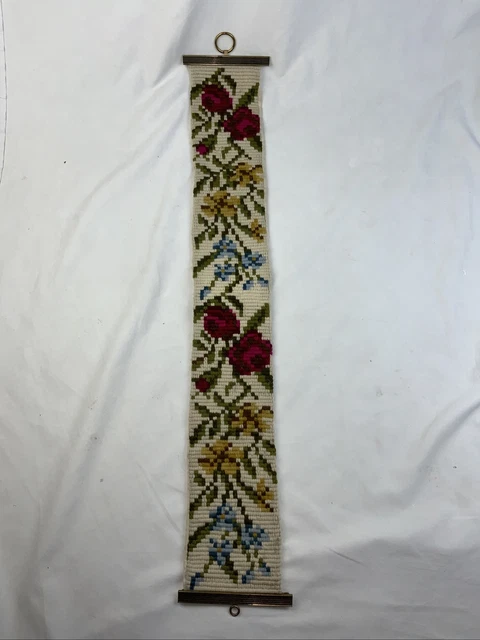 "Campana bordado con aguja de diseño floral retro de 35"" vintage