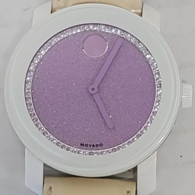 Eccellente Orologio da Donna MOVADO Audace Lavanda 42mm 3600219 Quadrante Viola Glitter