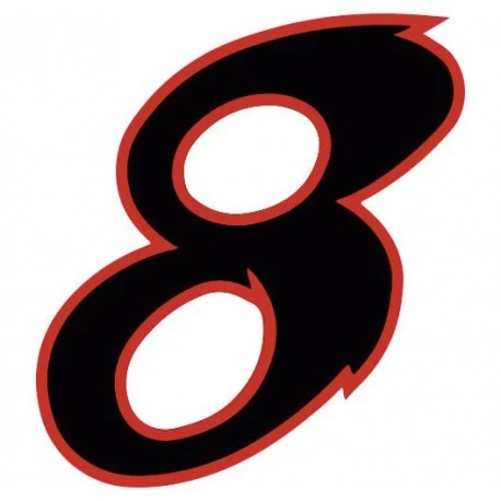 Autocollants Numéro 8 Moto Voiture Cross Course Gris & Tricolore 5 CM - Foto 9