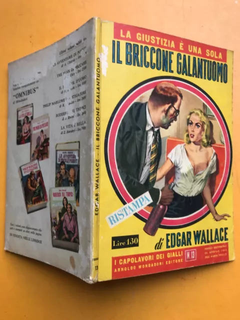 Edgar Wallace, IL BRICCONE GALANTUOMO, Capolavori dei Gialli Mondadori 13, 1955